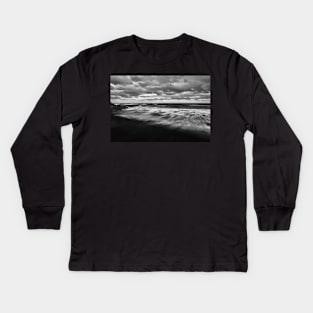 Waves crashing on the beach Kids Long Sleeve T-Shirt